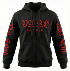 VARG - Wolfshorde Premium  Zipper 5XL Schwarz/Rot...